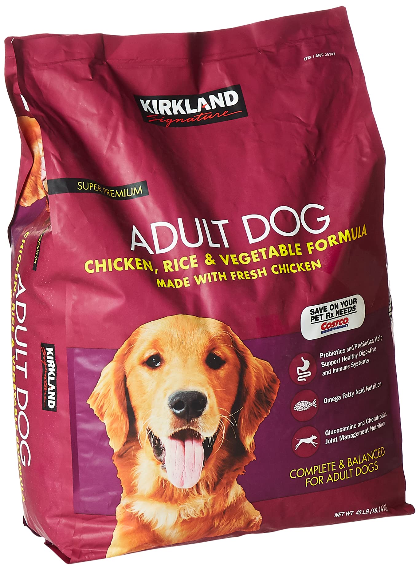 Kirkland Signature Healthy Weight Formula Chicken & Vegetable Dog Food 40  lb.