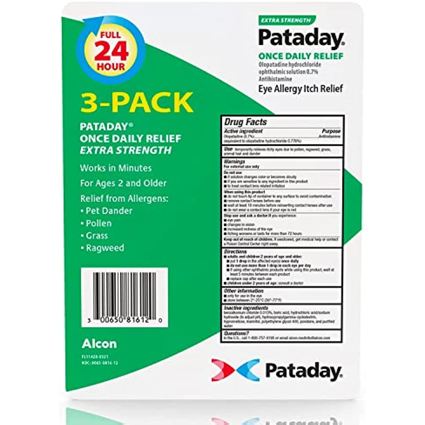 Pataday Eye Drops Extra Strength, 2.5 ml (3 Pack) – ReliableandFast
