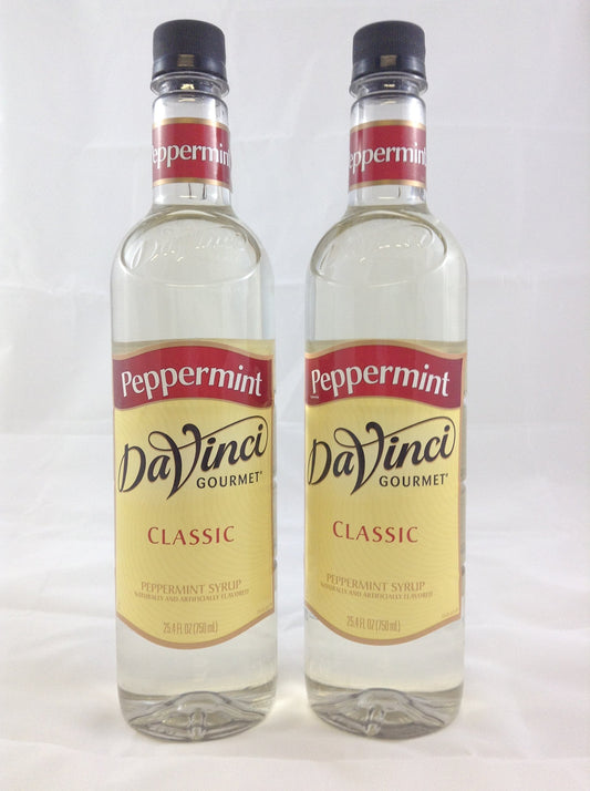 2 Bottles - DaVinci Gourmet Peppermint Flavored Syrup